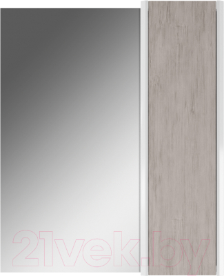 Шкаф с зеркалом для ванной Домино Uno 60 (дуб серый)