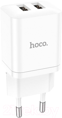 Адаптер питания сетевой Hoco N25 (белый)