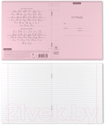Изображение товара Тетрадь Erich Krause Классика CoverPrо Pastel / 56361 (18л, линейка)