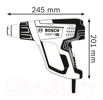 Профессиональный строительный фен Bosch GHG 20-63 Professional (0.601.2A6.201)
