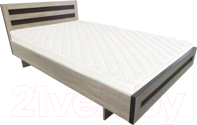 Двуспальная кровать Барро М2 КР-017.11.02-19 160x190 (дуб сонома)