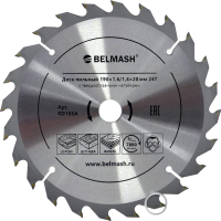 Пильный диск БЕЛМАШ 190x1.6/1.4×20/16 24Т / RD103A - 