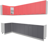 

Готовая кухня, Мила 12x30 без столешницы