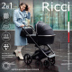 Миниатюра изображения товара Детская универсальная коляска Sweet Baby Ricci 2 в 1 (черный)
