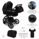 Миниатюра изображения товара Детская универсальная коляска Sweet Baby Ricci 2 в 1 (черный)