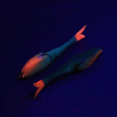 Изображение товара Мягкая приманка Yaman Devious Minnow на двойнике 105мм / Y-DM105-20 (20 UV, 5шт)