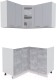 Кухонный гарнитур Интерлиния Мила 12x12 без столешницы (серебристый/бетон) - 