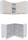 Кухонный гарнитур Интерлиния Мила 12x12 без столешницы (вудлайн кремовый/бетон) - 