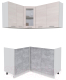 Кухонный гарнитур Интерлиния Мила 12x14 без столешницы (вудлайн кремовый/бетон) - 