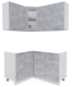 Кухонный гарнитур Интерлиния Мила 12x14 без столешницы (бетон) - 