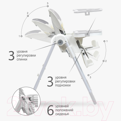 Изображение товара Стульчик для кормления Sweet Baby Fantasy (светло-серый)