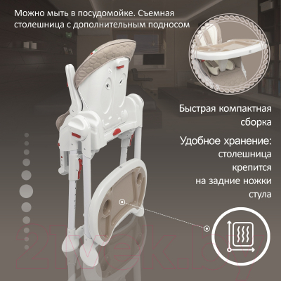 Изображение товара Стульчик для кормления Sweet Baby Luxor Classic (бежевый)