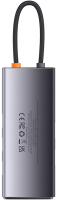 USB-хаб Baseus Metal Gleam Series 6-in-1 (серый) - 