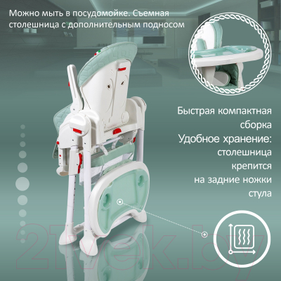 Изображение товара Стульчик для кормления Sweet Baby Luxor Classic (зеленый)
