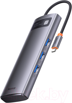 USB-хаб Baseus Metal Gleam Series 8-in-1 / WKWG050113 (серый)