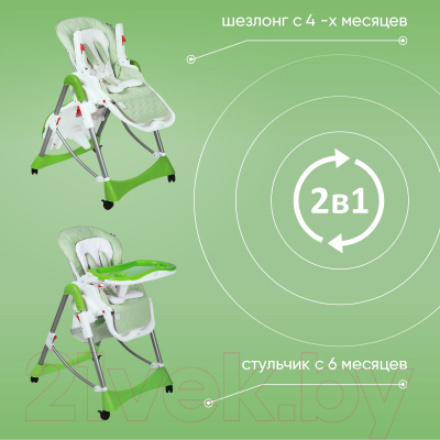 Изображение товара Стульчик для кормления Sweet Baby Royal Classic (салатовый)
