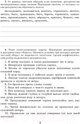 Рабочая тетрадь Выснова Русский язык. 8 класс. Тетрадь дополнительных заданий
