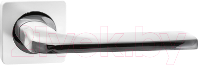 Ручка дверная Ренц Кераско / INDH 97-02 MSW/CP (матовый супер белый/хром блестящий)