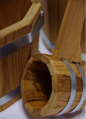 Изображение товара Набор для бани КомфортПром Шайка 7.5л + ковш термо / 10221221