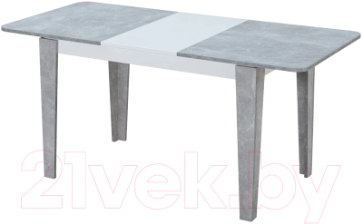 Обеденный стол M-City Edwin / 462M05123 (бетон белый/бетон)