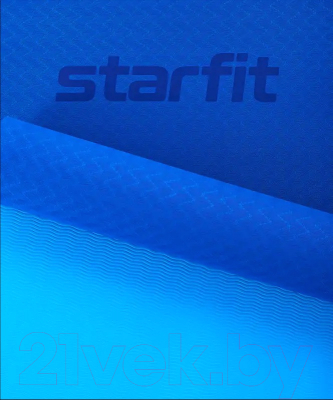 Коврик для йоги и фитнеса Starfit FM-201 TPE (183x61x0.4см, темно-синий/синий)