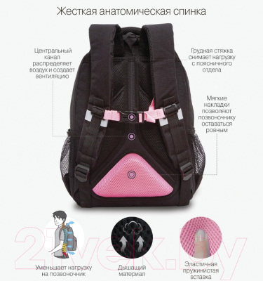Школьный рюкзак Grizzly RG-360-2 (серый)