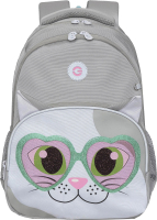 Школьный рюкзак Grizzly RG-360-7 (серый/белый) - 