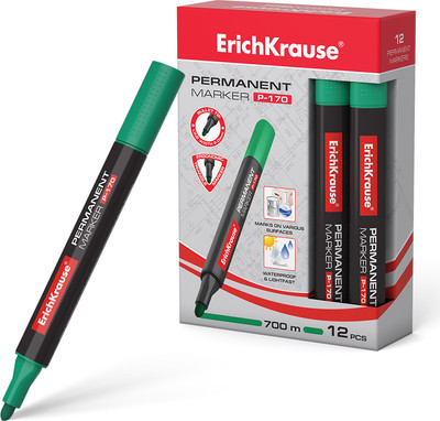 Маркер перманентный Erich Krause P-170 / 7315 (зеленый) -