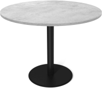 Обеденный стол Sheffilton SHT-TU43/TT 90 ЛДСП (черный муар/бетон чикаго светло-серый) - 