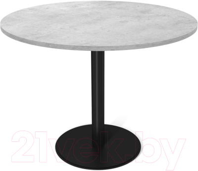 Обеденный стол Sheffilton SHT-TU43/TT 90 ЛДСП (черный муар/бетон чикаго светло-серый)