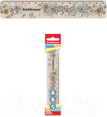 Изображение товара Линейка Erich Krause Natural Life / 55469 (коричневый)