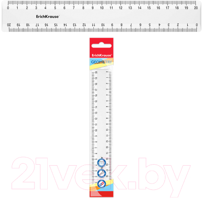 Изображение товара Линейка Erich Krause Classic / 53876 (белый)
