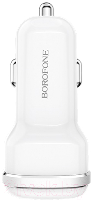 Адаптер питания автомобильный Borofone BZ13 (белый)