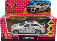 Автомобиль игрушечный Технопарк BMW X6 / X6-12GRL-WH - 