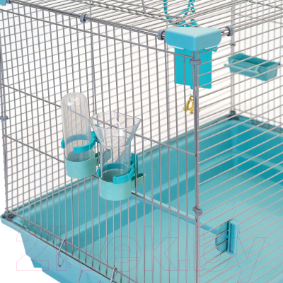 Клетка для птиц ЕСО Лора-1 / 4610бирюз-хром