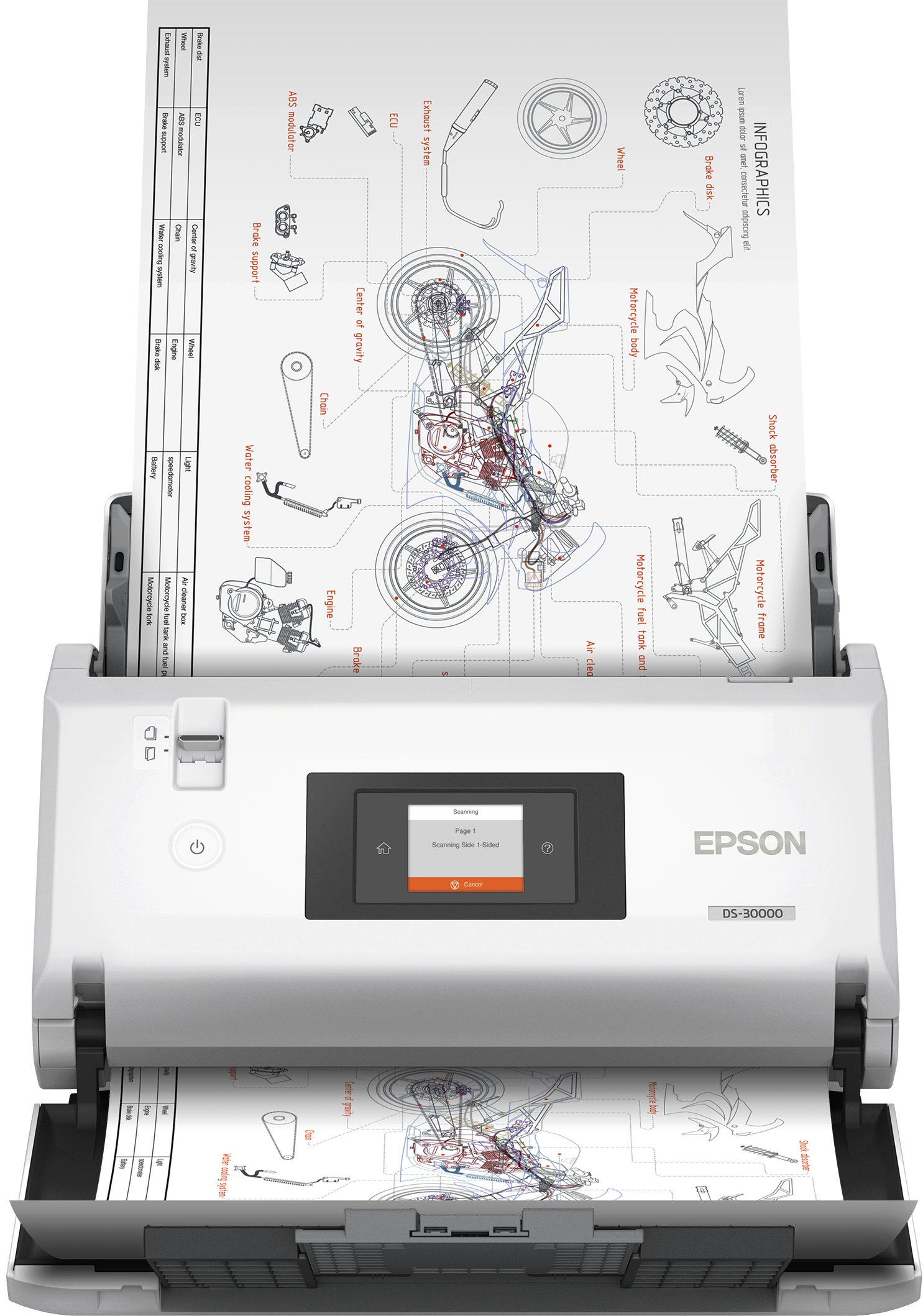 Протяжный сканер Epson WorkForce DS-30000 / B11B256401