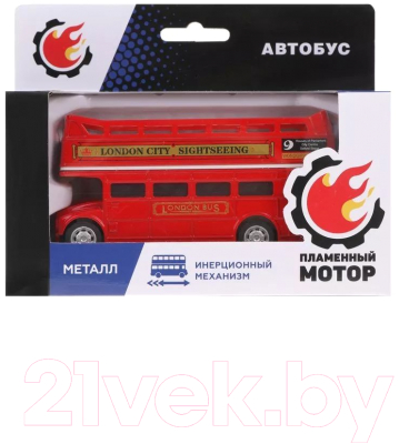 Автобус игрушечный Пламенный мотор Лондонский двухэтажный / 870830