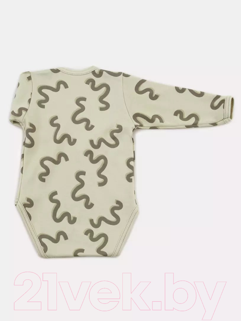 Боди для малышей Rant Hugs And Kisses С длинным рукавом / 6473/2-68 (Pattern Green, р.68) — фото 4