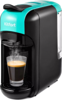 Капсульная кофеварка Kitfort KT-7105-3 3 в 1 (черно-бирюзовый) - 