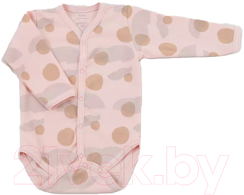 Боди для малышей Rant Hugs And Kisses С длинным рукавом / 6473/3-74 (Pattern Pink, р.74)