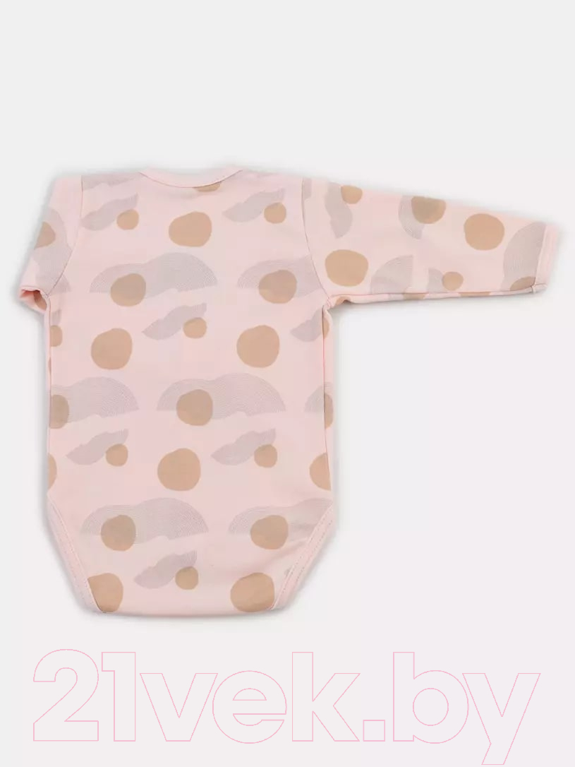 Боди для малышей Rant Hugs And Kisses С длинным рукавом / 6473/3-74 (Pattern Pink, р.74) — фото 4