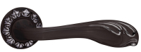Ручка дверная Ренц Фабриано / INDH 64-10 B/CP (черный/хром блестящий) - 