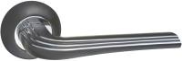 Ручка дверная Ренц Терамо / INDH 429-08 B/CP (черный/хром блестящий) - 