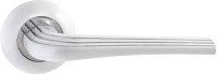 Ручка дверная Ренц Терамо / INDH 429-08 MSW/CP (матовый супер белый/хром блестящий) - 