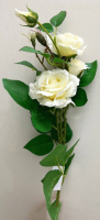 Искусственное растение Артфлора Роза шелковый цветок / 110046 (белый) - 