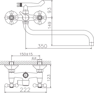 Смеситель Haiba HB2619-2