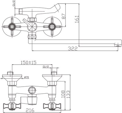 Смеситель Haiba HB2124