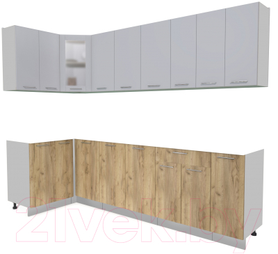 Кухонный гарнитур Интерлиния Мила 12x27 без столешницы