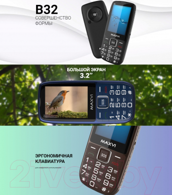 Мобильный телефон Maxvi B32 (красный)