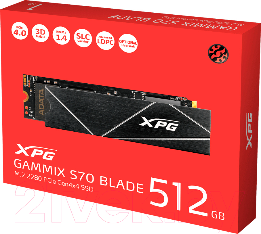 SSD диск A-data XPG Gammix S70 Blade 512GB (AGAMMIXS70B-512G-CS)